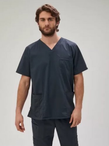 4725 Топ мужской Cherokee Workwear (PWT) тёмно-серый хлопок