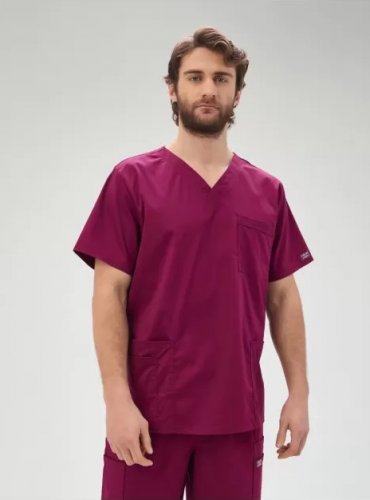 4725 Топ мужской Cherokee Workwear (WIN) винный хлопок